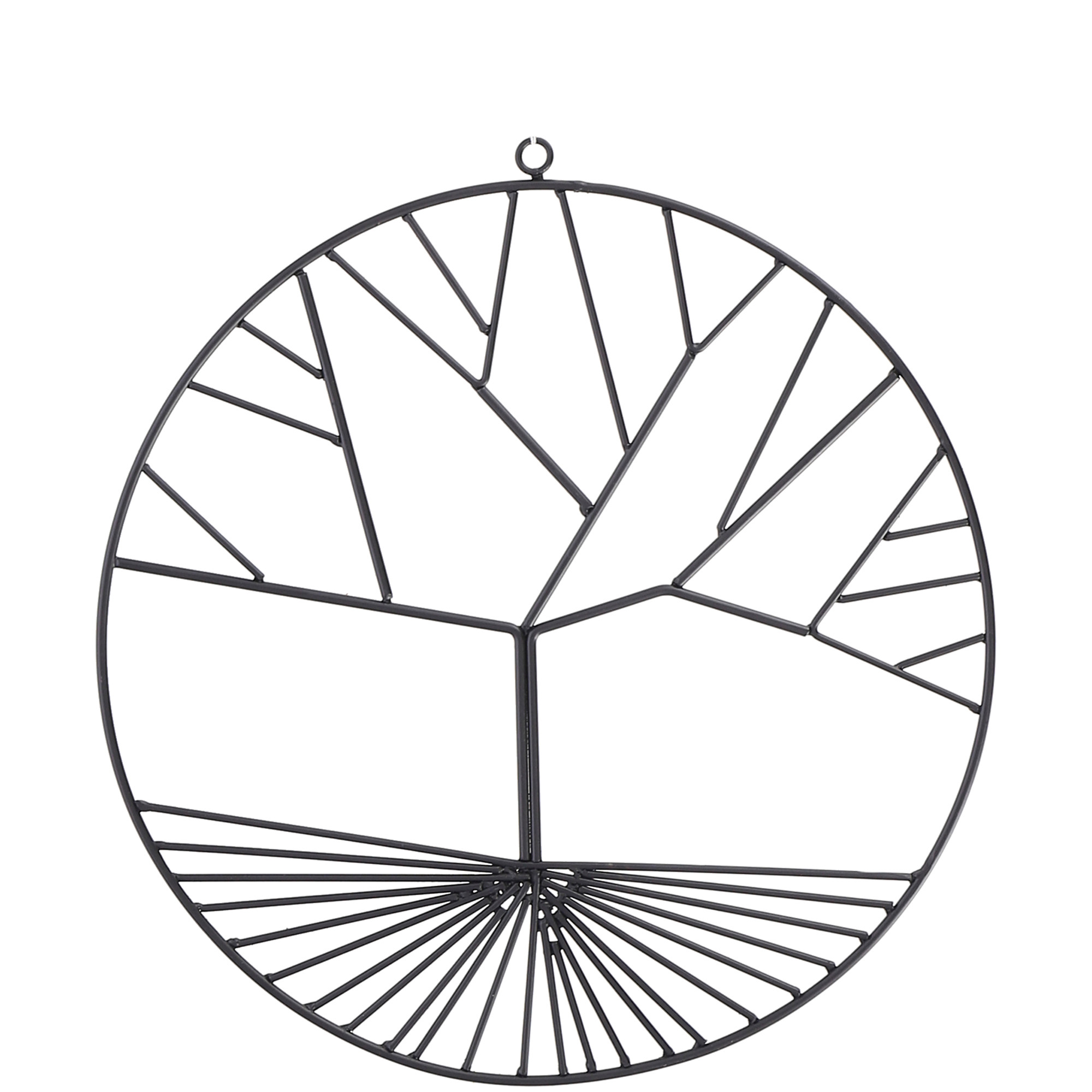  Cintre en métal arbre de vie, D20cm, noir